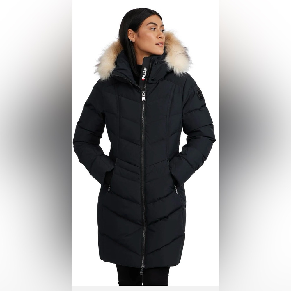 Pajar - JANUARY WOMEN'S QUILTED PUFFER W/ FAUX FUR - Size L - Black Color